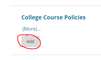 add college course policies