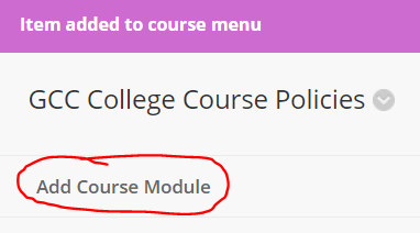 add course module